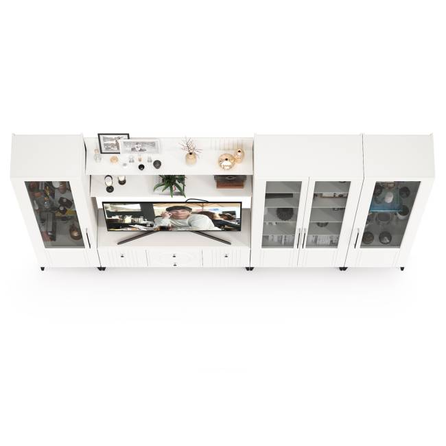 Валенсия набор мебели для гостиной № 70 цвет белый шагрень