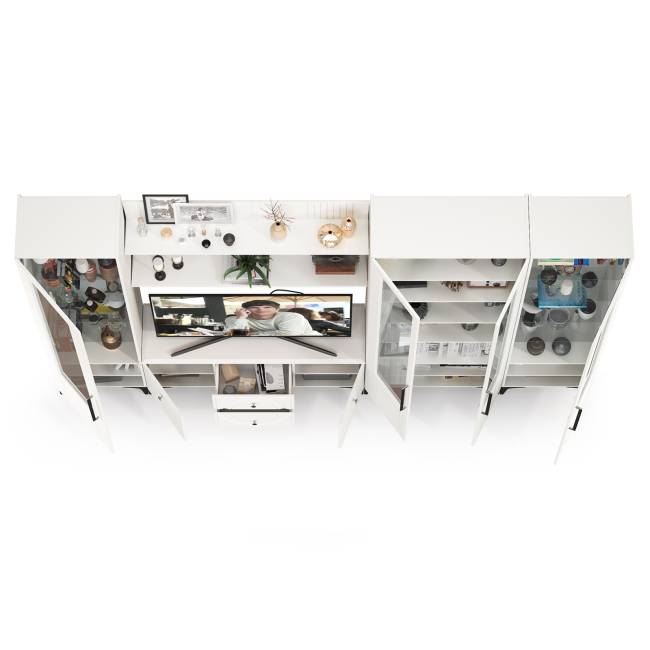 Валенсия набор мебели для гостиной № 70 цвет белый шагрень