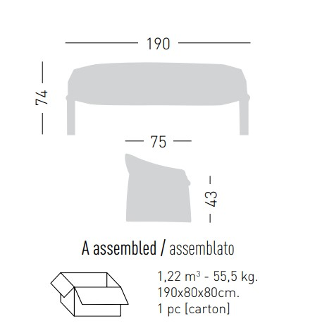 Диван трехместный Majorette Sofa 1900х750х740 мм Диван трехместный Majorette Sofa 1900х750х740 мм