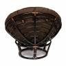 Кресло PAPASAN/ПАПАСАН 23/01 W  /с подушкой/ диаметр подушки 125 см, 115х101х104 см, Antique brown (античный черно-коричневый), ткань Коричневый, Antique brown (античный черно-коричневый)