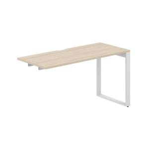 AG.182.AR.V.72.WH / Секция рабочей станции 1400х600х750 / профиль О-образный: 70х20 белый; столешница с вырезом; столешница: акация равелло