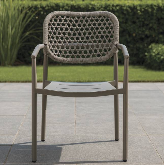 Кресло плетеное с подушкой Berlin тортора, кленовый, песочный 560х600х850 мм