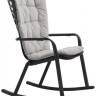 Кресло-качалка пластиковое с подушкой Folio антрацит, серый 720х810-925х1190-1125 мм