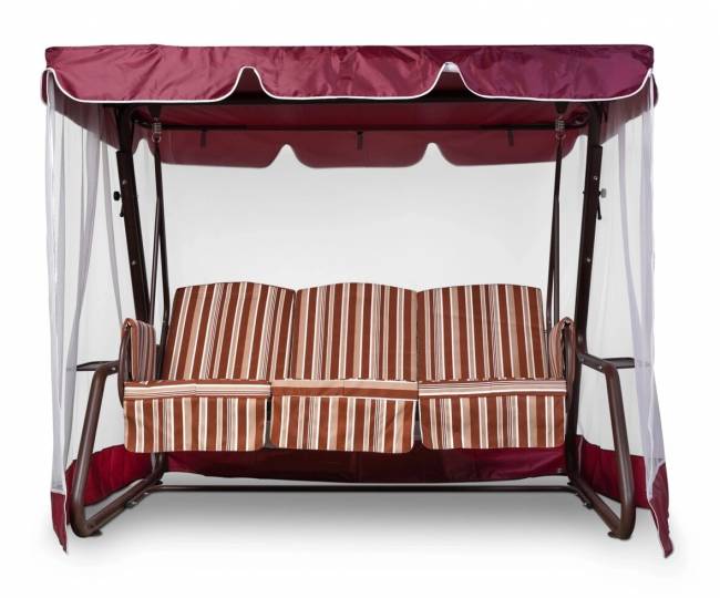 Тент-крыша + москитная сетка Дефа Люси Премиум 244х134х185, бордовый