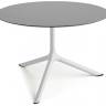 Столик ламинированный кофейный Tripe Maxi белый, светло-серый Ø800х510 мм