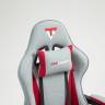 Кресло спортивное TopChairs Phantom ткань серо-красный