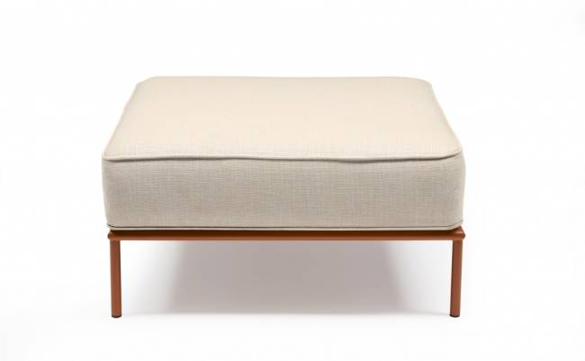 Пуф с подушкой Flap терракотовый, кремовый 840х840х410 мм