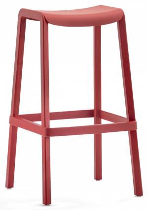 Табурет пластиковый барный Dome красный 440х420х760 мм