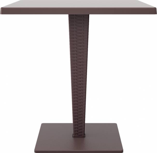 Стол пластиковый плетеный Riva коричневый 700х700х740 мм