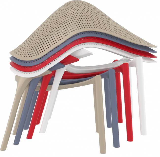 Лаунж-кресло пластиковое Sky Lounge желтый 600х710х830 мм