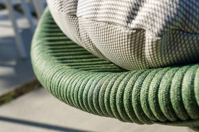 Кресло лаунж плетеное с подушкой Nancy белый, зеленый, бежевый 850х980х850 мм Кресло лаунж плетеное с подушкой Nancy белый, зеленый, бежевый 850х980х850 мм