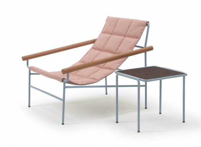 Кресло лаунж металлическое Dress Code Glam Outdoor голубой, розовый 750х860х745 мм