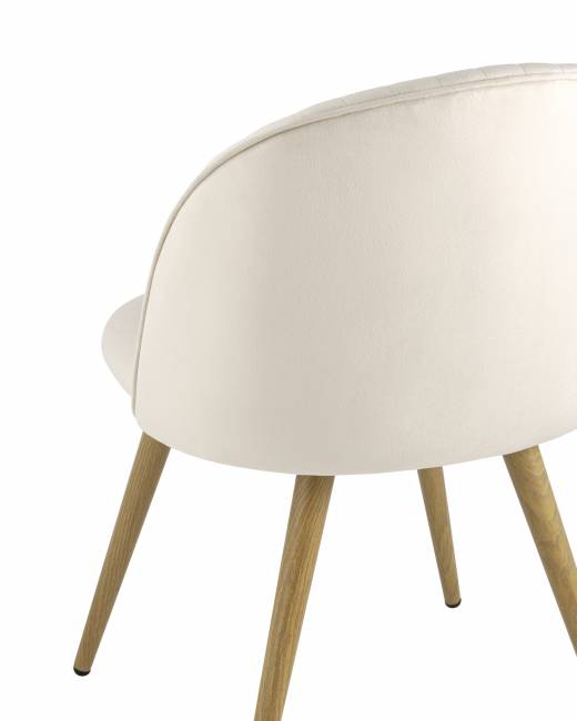 Стул Лион Страйпс велюр кремовый