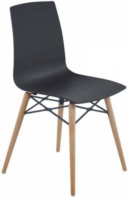 Стул пластиковый X-Treme-S Wox Pro Beech Wood антрацит 470х500х840 мм