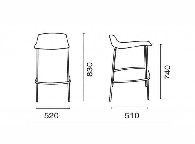 Табурет пластиковый барный X-Treme BSS Pro черный 520х510х830 мм Табурет пластиковый барный X-Treme BSS Pro черный 520х510х830 мм