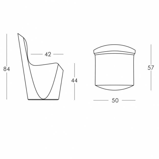 Стул пластиковый Zoe Standard 500х570х840 мм