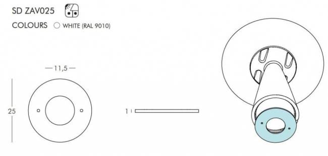 Противовес для стола Hopla белый Ø250х10 мм