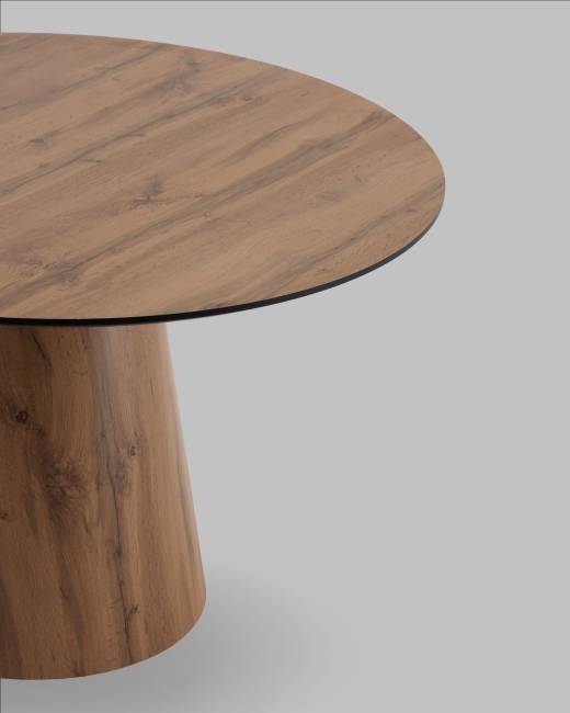 Стол круглый Стивенсон D120 столешница HPL дуб вотан