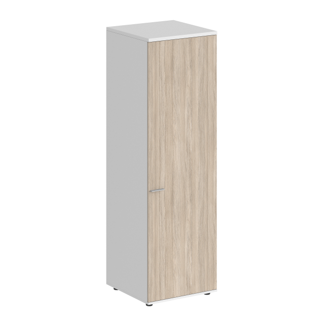 SG.823.WH.OL.R / Гардероб 600х600х1955, з.ст HDF, правый / корпус: белый; фасад: дуб светлый