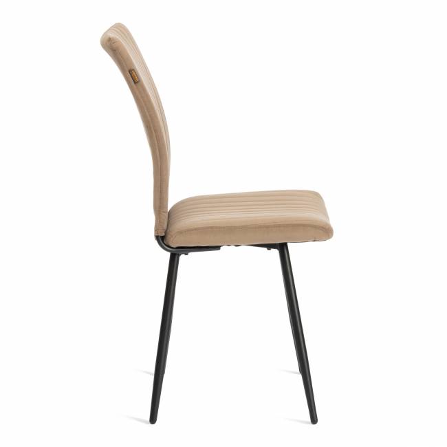 Стул обеденный Monte Carlo ткань велюр, бежевый/черный, (Porsche 5), 49х51х93 см бежевый ткань велюр