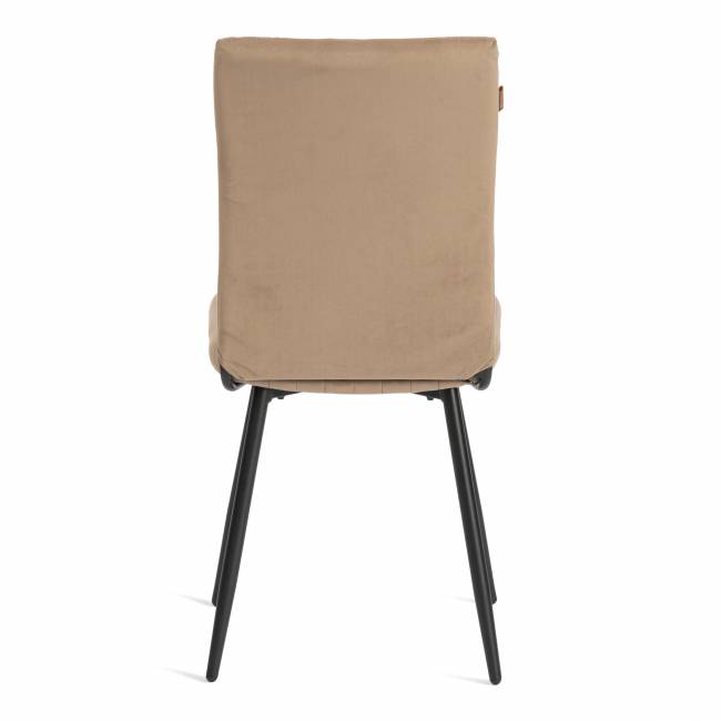 Стул обеденный Monte Carlo ткань велюр, бежевый/черный, (Porsche 5), 49х51х93 см бежевый ткань велюр