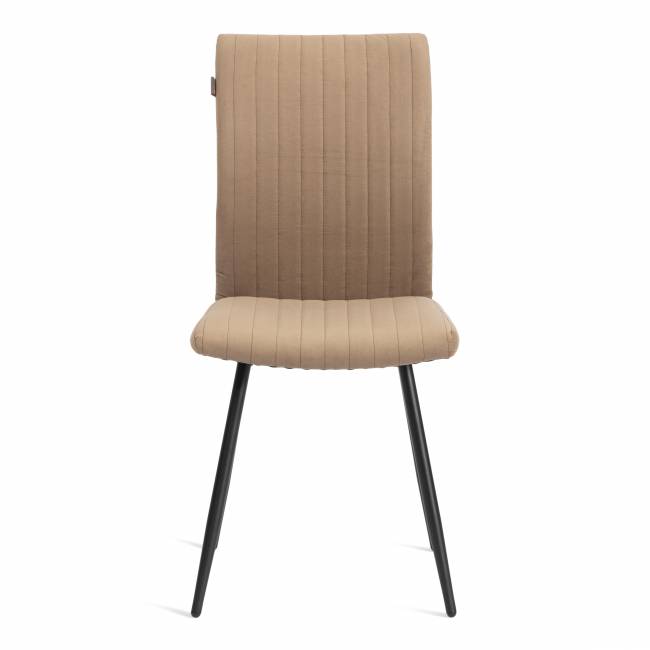 Стул обеденный Monte Carlo ткань велюр, бежевый/черный, (Porsche 5), 49х51х93 см бежевый ткань велюр