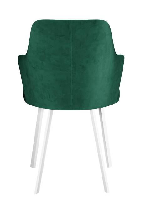 Стул DikLine 245 поворотный, К13 изумруд, ножки белые