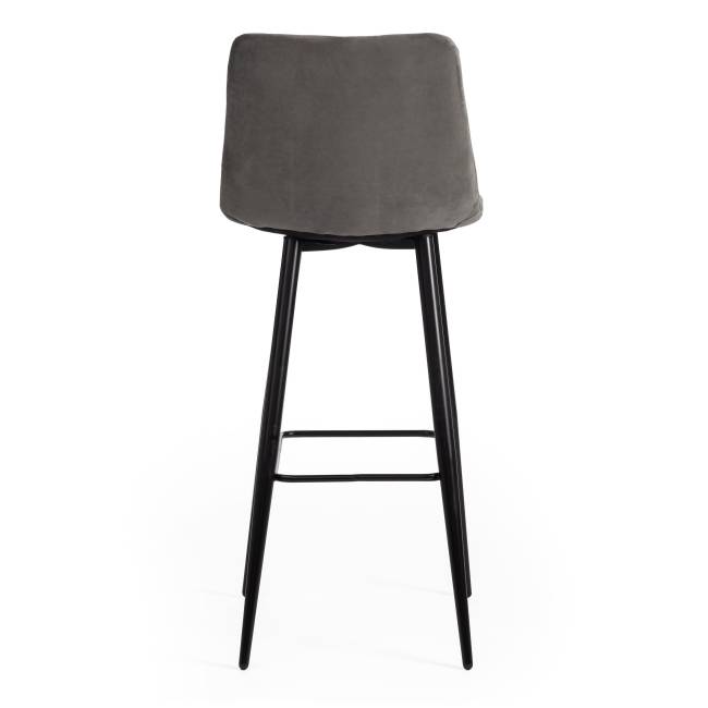 Стул барный CHILLY (mod.7095б) ткань/металл, 53х44х104 см, высота до сиденья 76 см, серый barkhat 26/черный (Комплект из 2 шт.) серый ткань/металл