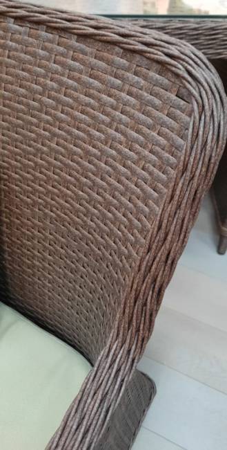 Кресло плетеное с подушками Barcelona светло-коричневый, бежевый 710х600х810 мм