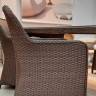 Кресло плетеное с подушками Barcelona светло-коричневый, бежевый 710х600х810 мм