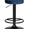 Набор 2 шт Табурет барный DOBRIN BRUNO BLACK, синий велюр (MJ9-117)
