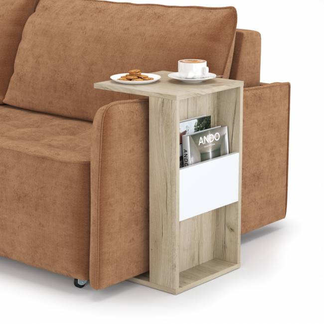 Подставка в гостиную для мягкой мебели Лайт 03.291 цвет дуб серый крафт/белый премиум