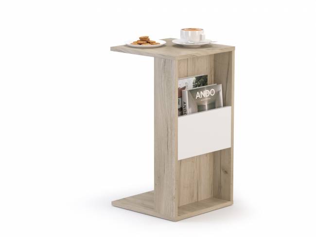 Подставка в гостиную для мягкой мебели Лайт 03.291 цвет дуб серый крафт/белый премиум