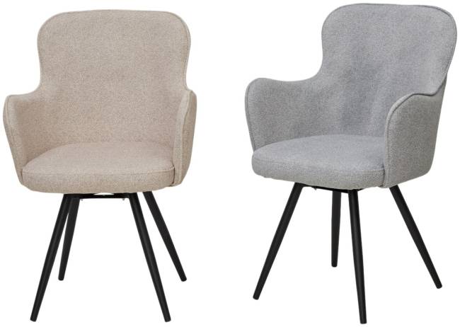 Стул ALTAIR 360 град. поворот. NS04 Крем, букле / черный каркас, М-City