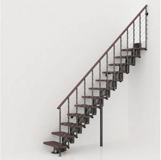 Модульная лестница Komoda 89 прямая Белый, Темный