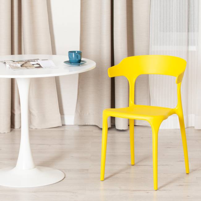 Стул Ton/Тон (мод. PC33)/2 шт. в упаковке пластик, 48х48х74см, желтый желтый Y-01  (Комплект из 2 шт.) желтый пластик