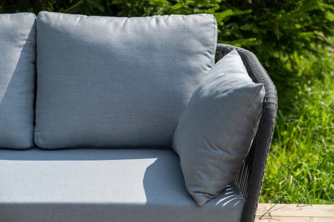 "Багамы" лаунж-зона 5-местная плетеная из роупа (веревки), каркас алюминиевый темно-серый, роуп серый "Багамы" лаунж-зона 5-местная плетеная из роупа (веревки), каркас алюминиевый темно-серый, роуп серый