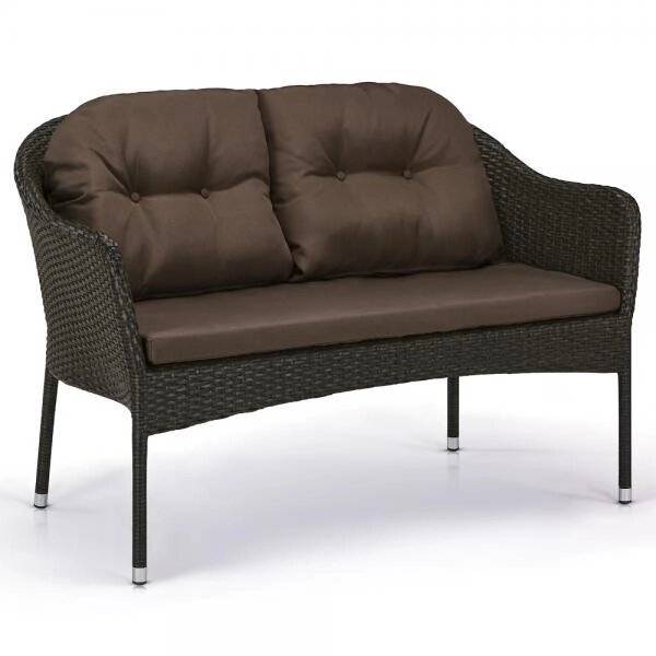 Плетеный диван из искусственного ротанга S54A-W53 Brown