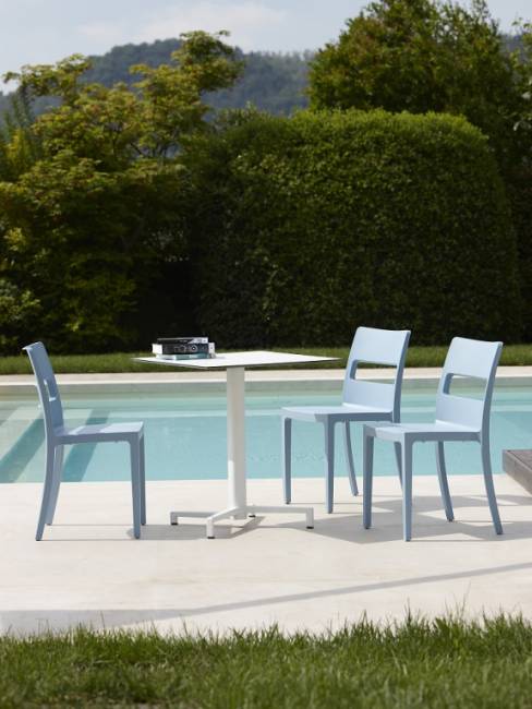 Столешница квадратная Compact Laminate для подстолья Nemo, Domino, Tiffany, Cross белый 600х600х10 мм