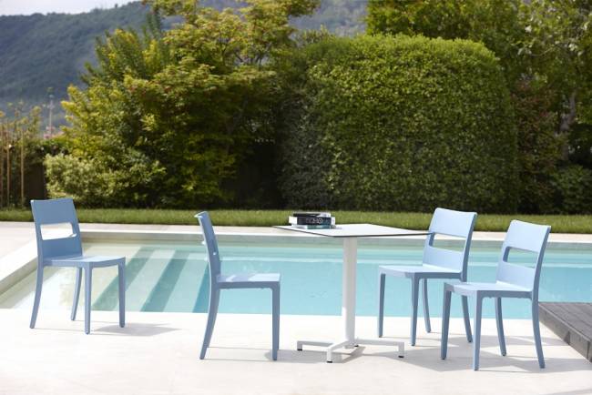 Столешница квадратная Compact Laminate для подстолья Nemo, Domino, Tiffany, Cross белый 600х600х10 мм