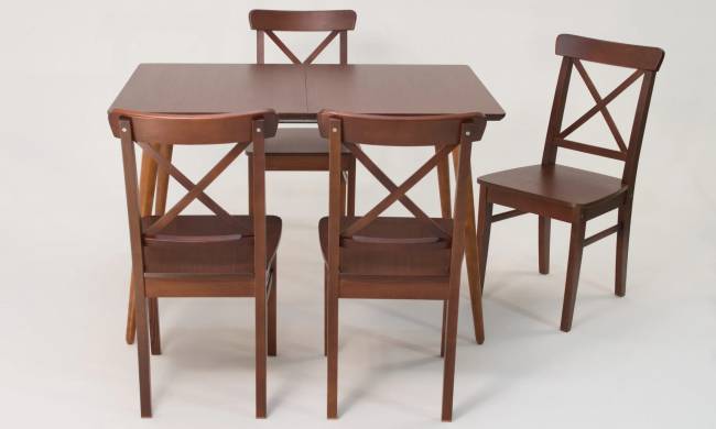 Стол Монте 120 орех со стульями Ингольф Орех