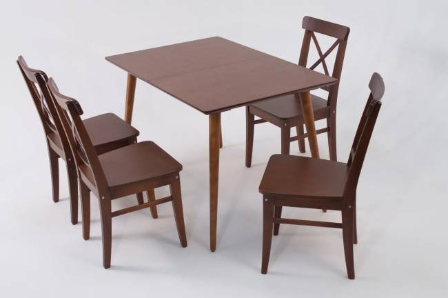 Стол Монте 120 орех со стульями Ингольф Орех