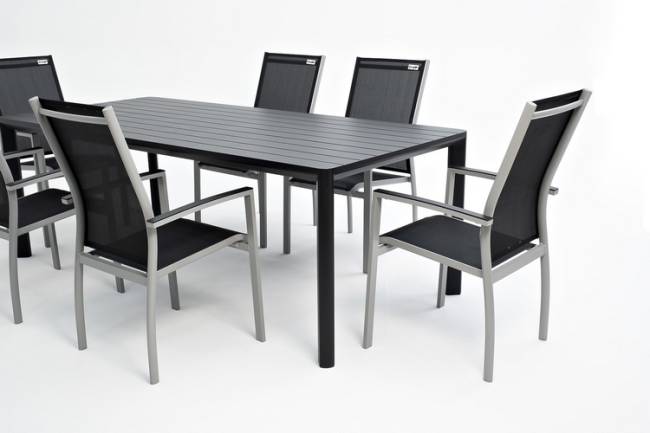 Столовая группа из алюминия GONZO графит  Joygarden