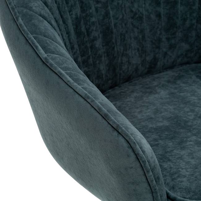 Стул с подлокотниками Leset Вайд, каркас Белый, велюр Темно-зеленый Темно-зеленый Белый