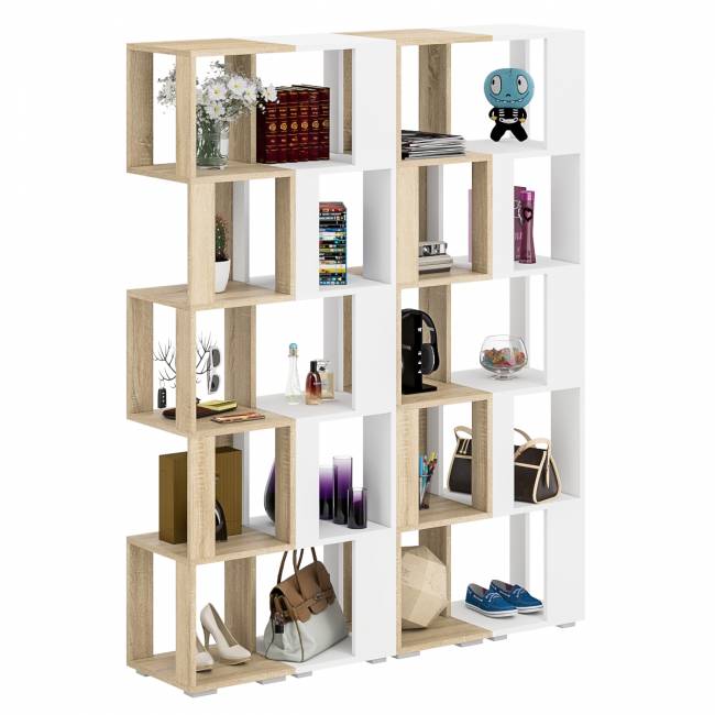 Стеллажи 4 штуки СВК цвет дуб сонома/белый