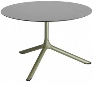 Столик ламинированный кофейный Tripe Maxi оливковый, светло-серый Ø800х510 мм