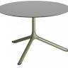 Столик ламинированный кофейный Tripe Maxi оливковый, светло-серый Ø800х510 мм