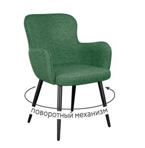 Стул DikLine 503 поворотный NS Pine зеленый, ножки черные