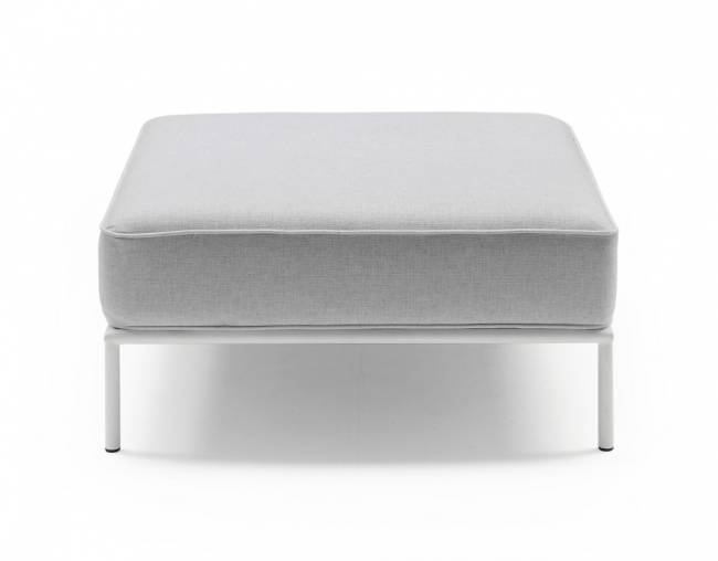 Пуф с подушкой Flap лен, белый 840х840х410 мм Пуф с подушкой Flap лен, белый 840х840х410 мм