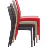 Стул пластиковый Soho красный 450х550х890 мм
